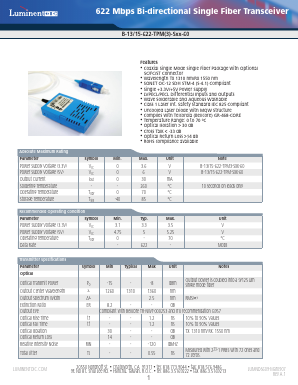 B-13-15-622-TPM-SST-60-G5 Datasheet PDF Source Photonics, Inc.
