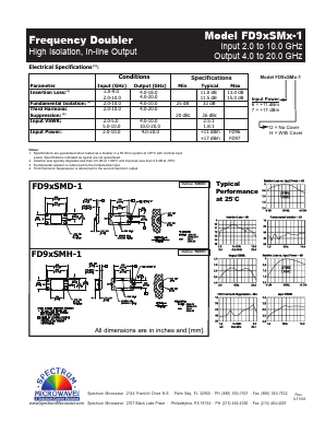 FD9XSMX-1 Datasheet PDF Spectrum Microwave, Inc.
