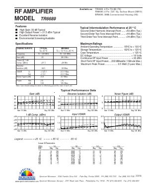 TR6689 Datasheet PDF Spectrum Microwave, Inc.