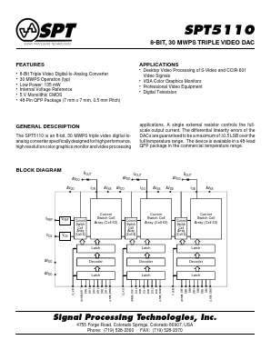 SPT5110SCT Datasheet PDF Signal Processing Technologies