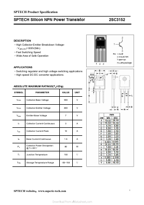 C3152L Datasheet PDF Shenzhen SPTECH Microelectronics Co., Ltd.