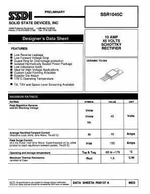 SSR1045C Datasheet PDF Solid State Devices, Inc.
