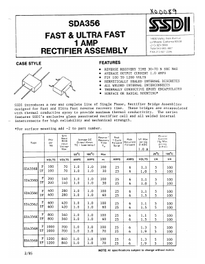 SDA356B Datasheet PDF Solid State Devices, Inc.