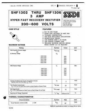 SHF1306 Datasheet PDF Solid State Devices, Inc.