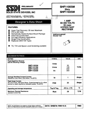 SHF1100SM Datasheet PDF Solid State Devices, Inc.