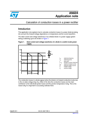 AN604 Datasheet PDF STMicroelectronics