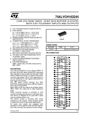 74ALVCH162244 Datasheet PDF STMicroelectronics