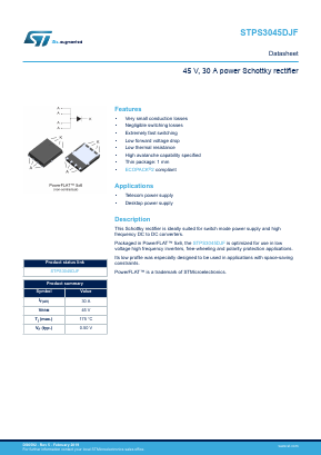 STPS3045DJF Datasheet PDF STMicroelectronics