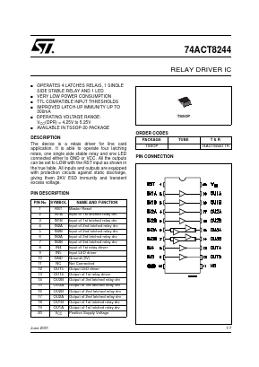 74ACT8244 Datasheet PDF STMicroelectronics