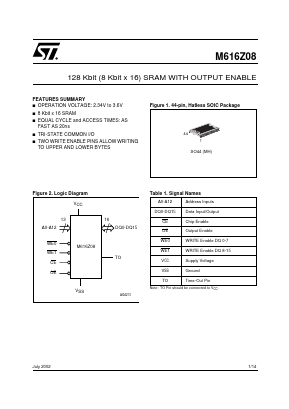 M616Z08 Datasheet PDF STMicroelectronics