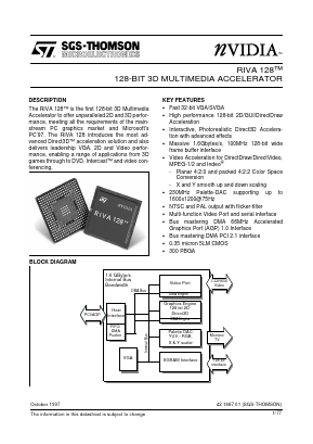 RIVA128 Datasheet PDF STMicroelectronics