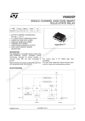 VN460SP-E Datasheet PDF STMicroelectronics