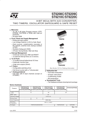 ST6208LN1/HWD Datasheet PDF STMicroelectronics