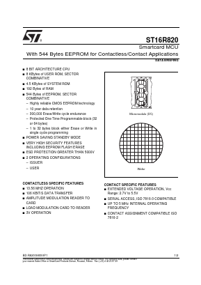ST16R820 Datasheet PDF STMicroelectronics