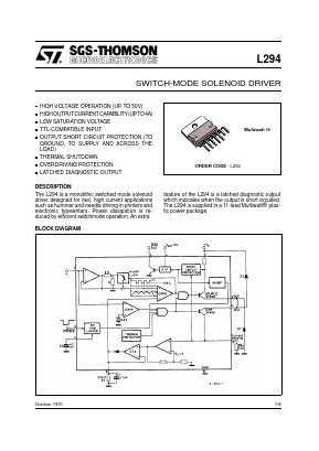 L294 Datasheet PDF STMicroelectronics