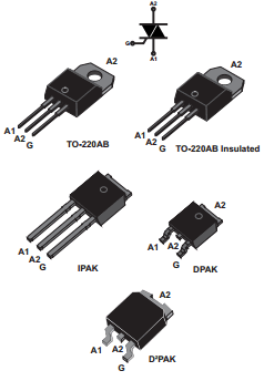 BTA08-800TWRG Datasheet PDF STMicroelectronics