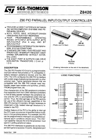 Z8420D Datasheet PDF STMicroelectronics
