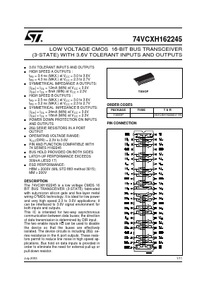 74VCXH162245 Datasheet PDF STMicroelectronics