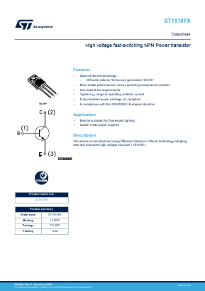 1510FX Datasheet PDF STMicroelectronics