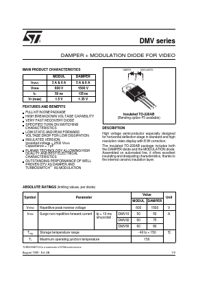 DMV56/F5 Datasheet PDF STMicroelectronics