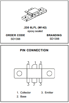 2SD1398 Datasheet PDF STMicroelectronics