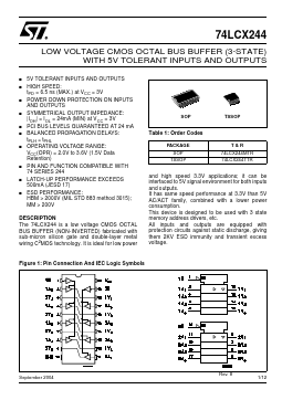 74LCX244 Datasheet PDF STMicroelectronics