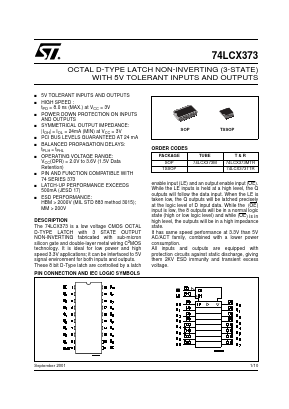 74LCX373 Datasheet PDF STMicroelectronics