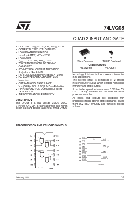 74LVQ08M Datasheet PDF STMicroelectronics
