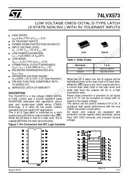 74LVX573 Datasheet PDF STMicroelectronics