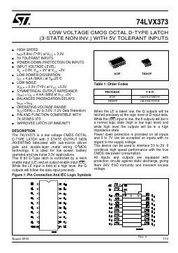 74LVX373 Datasheet PDF STMicroelectronics