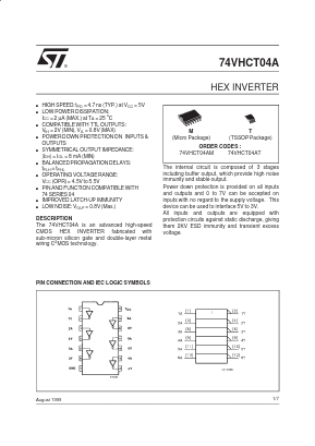 74VHCT04AT Datasheet PDF STMicroelectronics