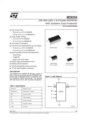 M28256-25KA6 Datasheet PDF STMicroelectronics