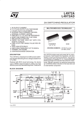 L4972A Datasheet PDF STMicroelectronics