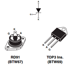 BTW67-1200RG Datasheet PDF STMicroelectronics