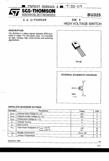 BU325 Datasheet PDF STMicroelectronics