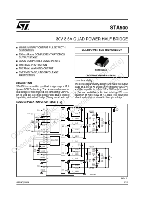 STA50013TR Datasheet PDF STMicroelectronics