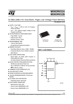 M59DR032B120ZB6 Datasheet PDF STMicroelectronics