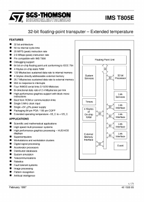 IMST805-G20E Datasheet PDF STMicroelectronics