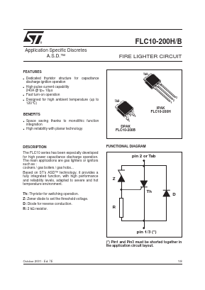 FLC10-200H Datasheet PDF STMicroelectronics