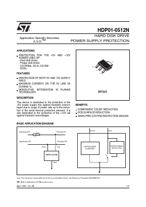 HDP01-0512N Datasheet PDF STMicroelectronics