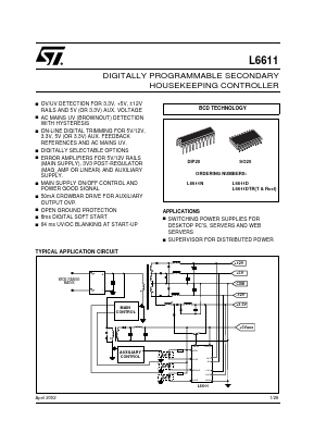 L6611DTR Datasheet PDF STMicroelectronics