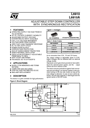 L6910TR Datasheet PDF STMicroelectronics