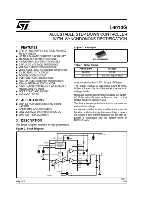 L6910G Datasheet PDF STMicroelectronics