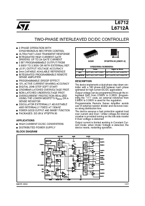L6712A Datasheet PDF STMicroelectronics