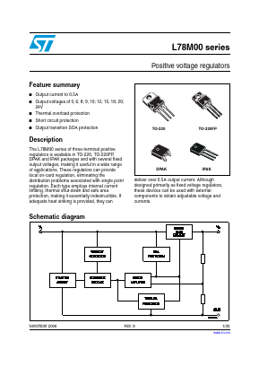 L78M10CV Datasheet PDF STMicroelectronics