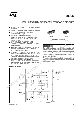 L9705D Datasheet PDF STMicroelectronics