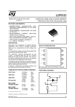 CP3121 Datasheet PDF STMicroelectronics