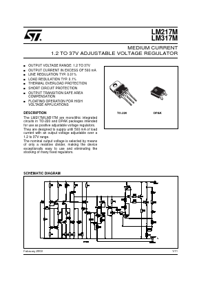LM217M Datasheet PDF STMicroelectronics