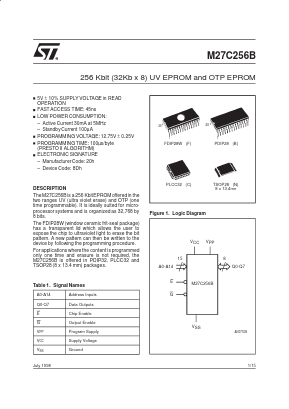 M27C256B-10B7TR Datasheet PDF STMicroelectronics