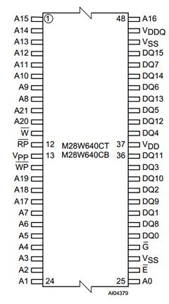 M28W640CB80ZB1T Datasheet PDF STMicroelectronics